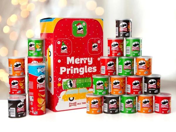 Набір Подарунок Новорічний Адвент календар Чіпси Pringles Merry Pringles Advent Calendar 24шт 213г - 1