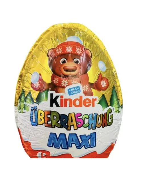 Яйце шоколадне з Іграшкою Kinder Surprise Maxi Bear Кіндер сюрприз Ведмедик 100г - 1