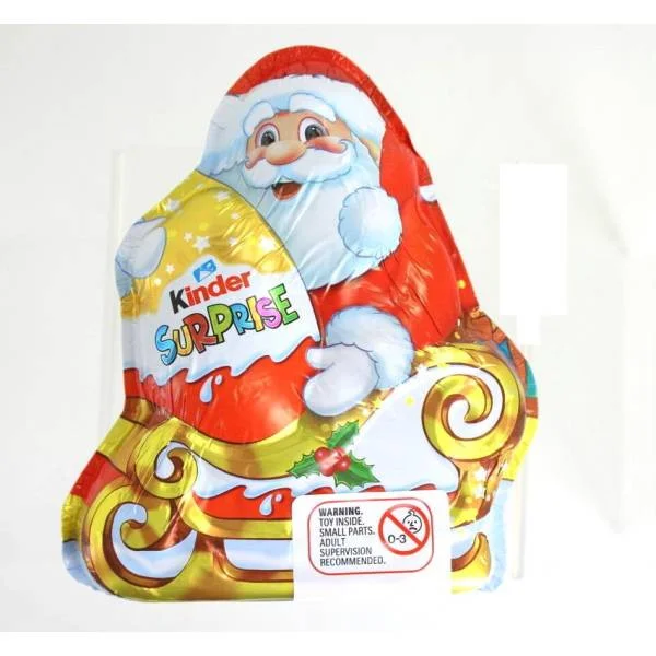 Шоколадна Фігурка Кіндер сюрприз Санта Kinder Surprise Golden з іграшкою всередині з молочного шоколаду сюрпрайз Санта 75г - 1