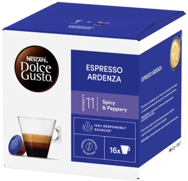 Кава мелена в Капсулах Nescafe Dolce Gusto Ristretto Ardenza Spicy&Peppery Нескафе Міцний Пряний та перцевий 16шт 112г - 1