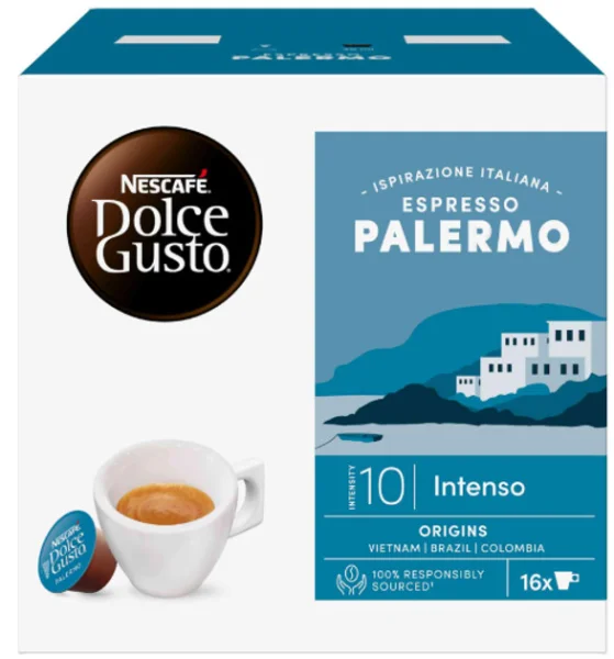 Кава мелена в Капсулах Nescafe Dolce Gusto Espresso Palermo Intenso Нескафе Міцний Інтенсивний 16шт 112г - 1