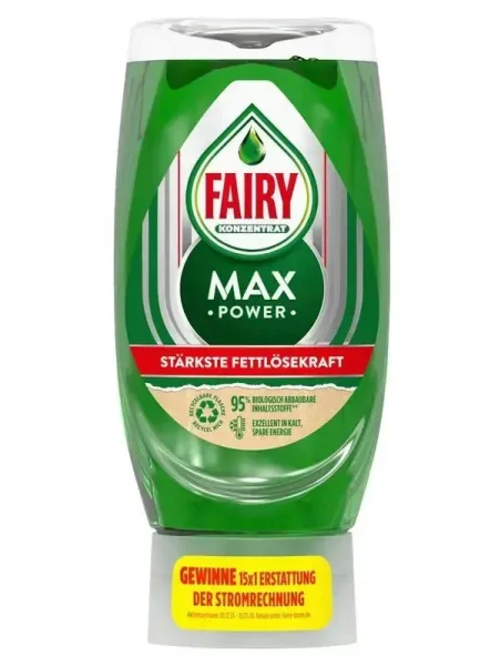 Гель для миття посуду Концентрат Fairy Max Power Starkste Fettlosekraft Фейрі ефективний Антижир Класичний 370мл - 1