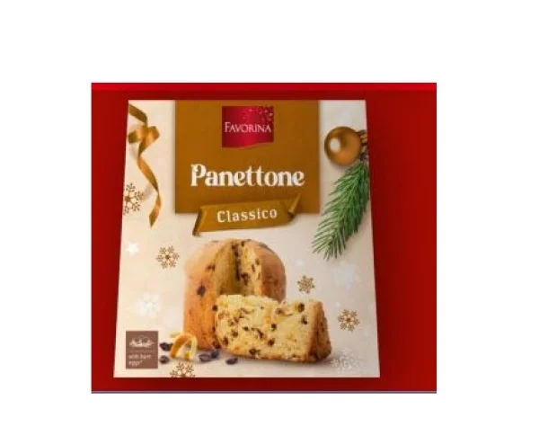 Панеттоне Favorina Panettone Classico Фаворіна Шоколадна крошка з цукатами Бокс з ручкою 1000г - 2