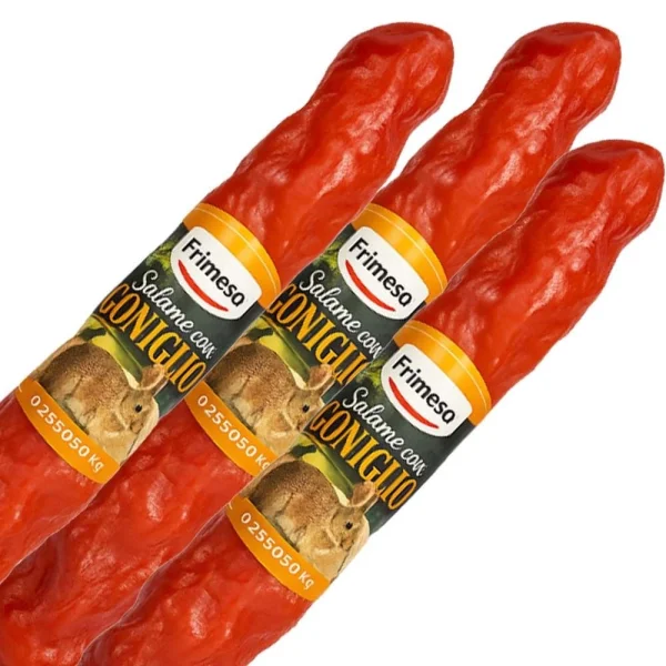 Ковбаса Салямі з Кролика та Журавлиною Frimesa Salame con Coniglio Фрімеса Салама сирокопчена Палочка 250г - 1