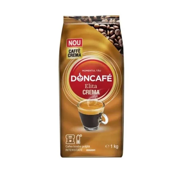 Кава в зернах Doncafe Elita Crema Momentul Tau Intensive Донкафе Крема мікс Арабіки Робусти Міцна 1кг - 1