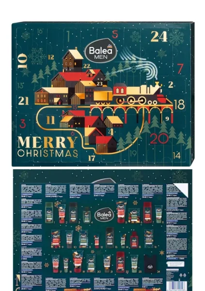 Набір Чоловічий Адвент-календар Подарунок Догляд за тілом Balea MEN Merry Christmas Advent Calendar Балеа Мен 24предмети 1200г - 1