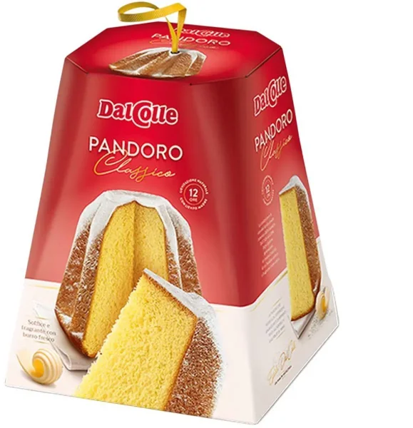 Панеттоне Пандоро DalColle Pandoro Classico ДалКолле Класичний з вершковий з Ваніллю Бокс з ручкою 750г - 1