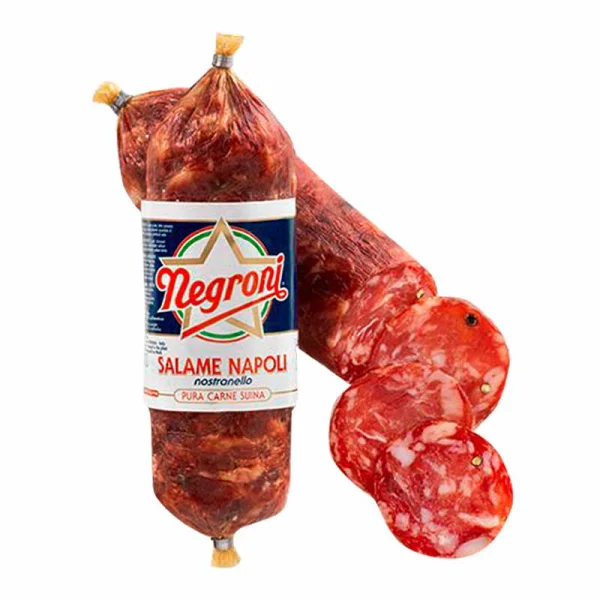 Ковбаса Салямі Negroni Salame Napoli Nostranello Pura Carne Suina Негроні Неапольська Чиста свинина Паличка в оболонці 440г - 1