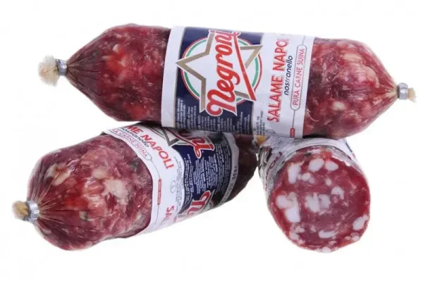 Ковбаса Салямі Negroni Salame Napoli Nostranello Pura Carne Suina Негроні Неапольська Чиста свинина Паличка в оболонці 440г - 2