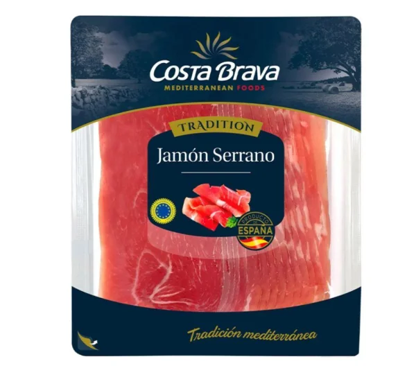 Хамон слайси Мясо іспанська свинина Costa Brava Jamon Serrano Tradition Коста Брава Серрано класичний Нарізка Блістер 250г - 1