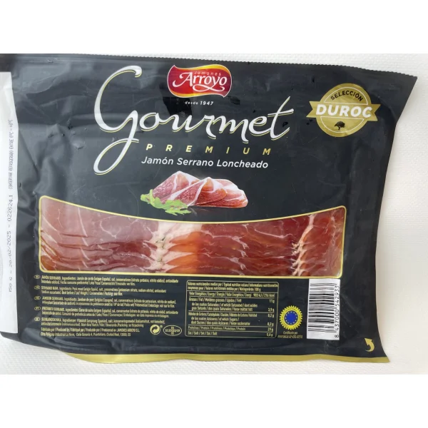 Хамон слайси Мясо іспанська свинина Arroyo Gourmet Jamon Serrano Loncheado Premium Аройо Серрано Преміум Нарізка 150г - 1