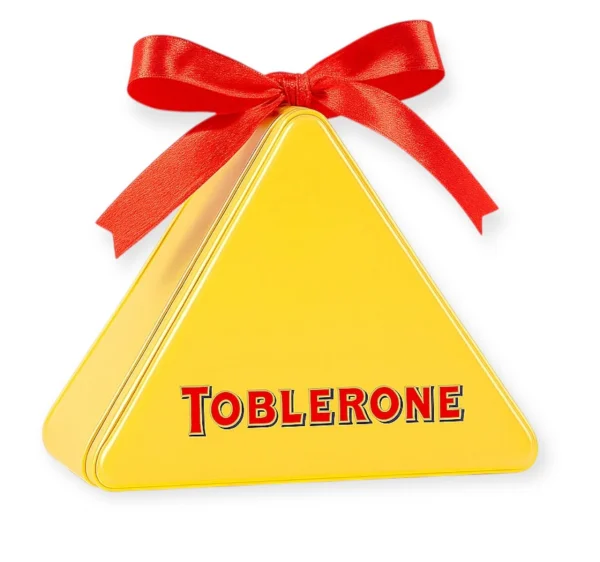 Ялинкова прикраса Шоколадні батончики міні Трикутник Toblerone mini Triangle Тоблерон з підвіскою 4шт 56г - 2