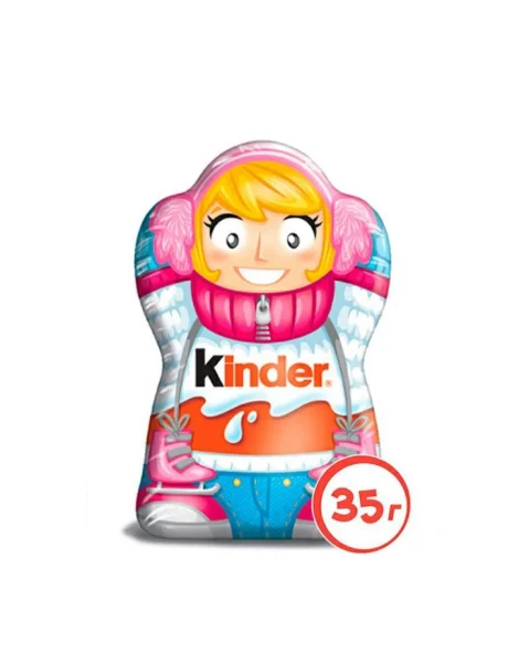 Шоколадна Фігурка Кіндер Дівчинка з молочного шоколаду Kinder Fun Girl без іграшки 35г - 1