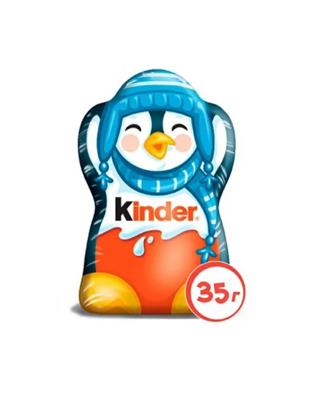 Шоколадна Фігурка Кіндер Пінгвін з молочного шоколаду Kinder Fun Pinguin без іграшки 35г - 1