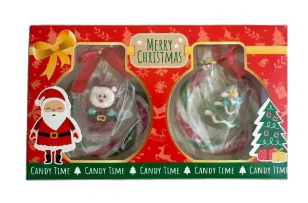 Ялинкові прикраси Льодяники Тростинки Beckys Candy Time Merry Christmas Decorate Ornaments Бекіс Фігурки фруктові 2шт Коробка 60г - 1