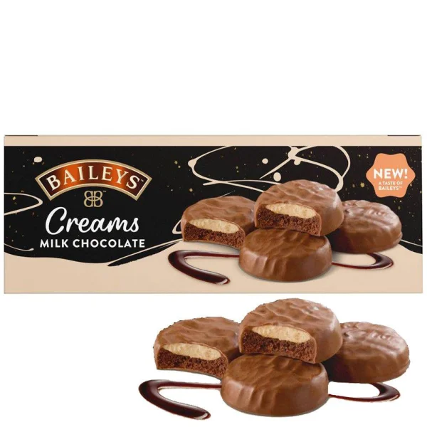 Печиво сендвіч Bahlsen Baileys Creams Milk Chocolate Бейліс кремовки з шоколадним кремом 128г - 1