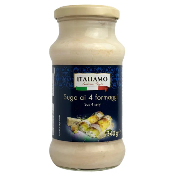 Крем соус Сирний Карбонара Italiamo Crema ai 4 formaggi Crema Італьямо Чотири Сири 340г - 1