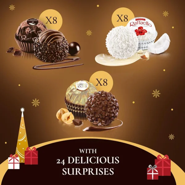 Набір Подарунок Новорічний Адвент календар Ferrero Collection Advent Calendar Фереро Шоколадні цукерки 259г - 2
