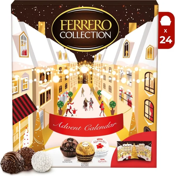 Набір Подарунок Новорічний Адвент календар Ferrero Collection Advent Calendar Фереро Шоколадні цукерки 259г - 4