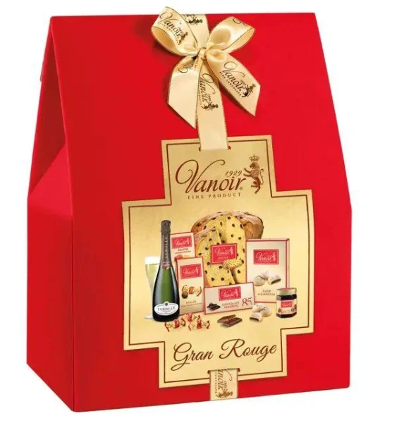 Набір Подарунок Новорічний Італійські продукти Vanoir Gran Rouge Christmas Box Red Вануа Гран Руж для Вечері 7шт Бокс 2600г - 3