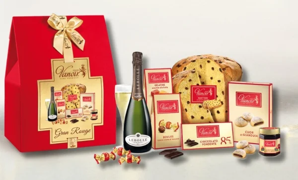 Набір Подарунок Новорічний Італійські продукти Vanoir Gran Rouge Christmas Box Red Вануа Гран Руж для Вечері 7шт Бокс 2600г - 1