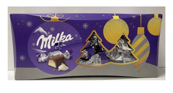 Шоколадні цукерки Різдвяні Milka Christmas Candies Yoghurt Creme Chocolate Мілка з Йогуртовим кремом Коробка 310г - 1