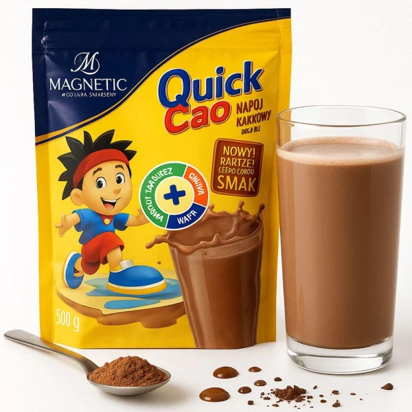 Какао напій розчинний Magnetic Quik Cao Kakaowy Магнетік квік Као смак Какао зіп Пакет 500г - 1