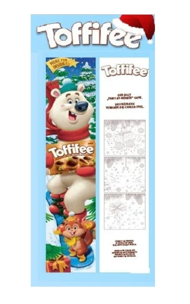Набір Шоколадні цукерки в коробці та Ігри Новорічні Storck Toffifee Santa&Friend Bear Тофіфе Санта і друзі Висока коробка 3шт 375г - 2