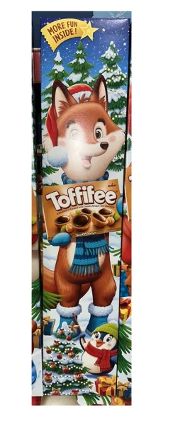 Набір Шоколадні цукерки в коробці та Ігри Новорічні Storck Toffifee Santa&Friend Fox Тофіфе Санта і друзі Висока коробка 3шт 375г - 1