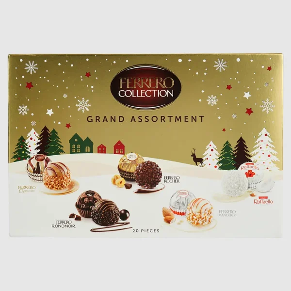 Набір шоколадних Цукерок Подарунок Ferrero Rocher Collection Grand Assortment Фереро Роше Гранд Колекція 5видів 20шт Коробка 197г - 2