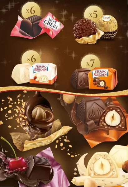 Набір Подарунок Новорічний Адвент календар Ferrero Prestige Collection Advent Calendar Фереро Престіж Преміальні цукерки 239г - 3