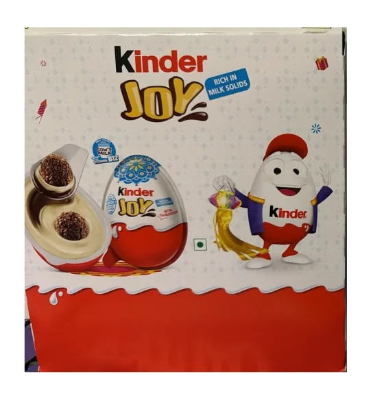 Шоколадне Яйце з Іграшкою Kinder Joy Surprise Rich in Milk solids Boys Кіндер Джой Подвійне шоколадна кулька в молочному кремі 20г - 1