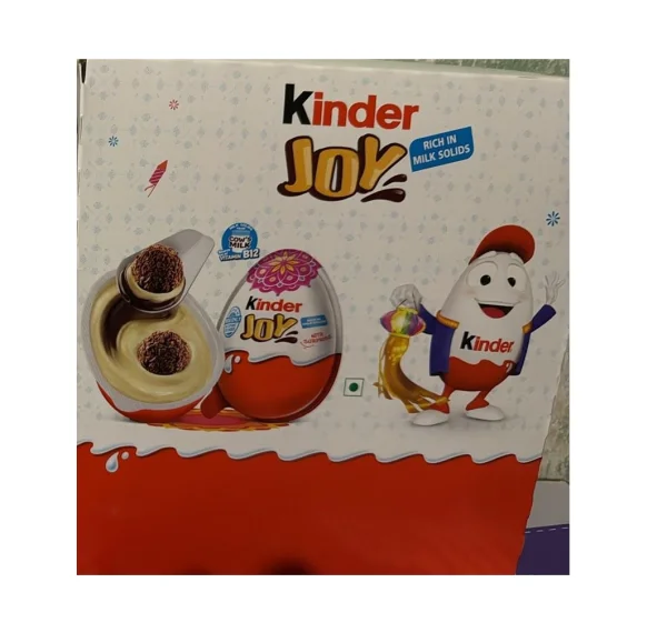 Шоколадне Яйце з Іграшкою Kinder Joy Surprise Rich in Milk solids Girl Кіндер Джой Подвійне шоколадна кулька в молочному кремі 20г - 1