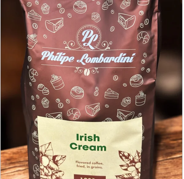 Кава в зернах Philipe Lombardini Irish Cream Філіп Ломбардіні з ароматом Ірландські вершки мікс робусти та арабіки 1000г - 1