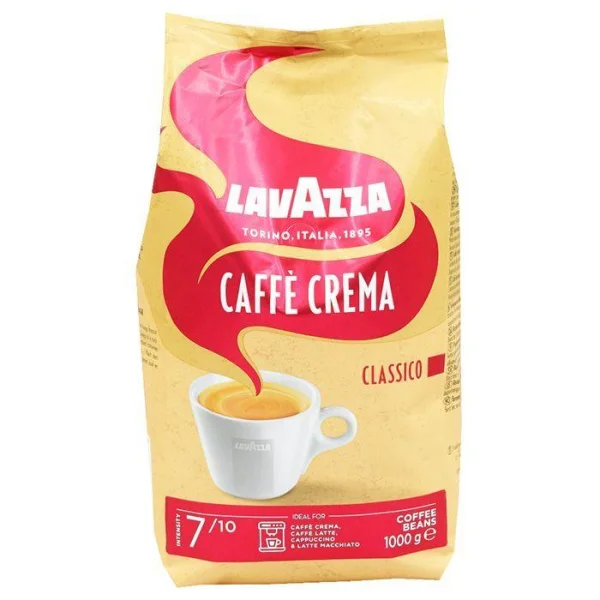 Кава зернова Lavazza Caffe Crema Classico Лавацца Крема Классік купаж Арабіки та Робусти 1000г - 1