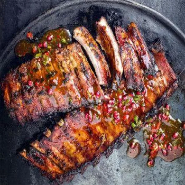 Ребра свинини для Грилю напівкопчені Kraina Mies zeberka Wieprzowe Barbecue Країна Мяса Селекційна свинина Барбекю 25шт 500г - 3