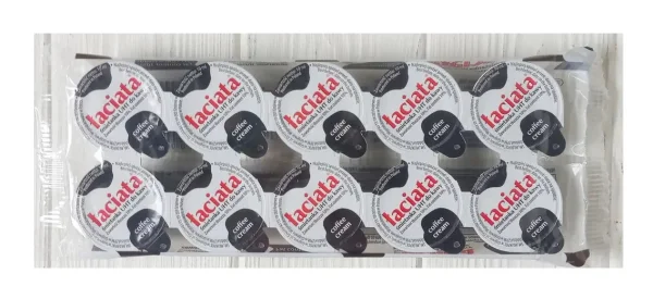 Вершки порційні для Кави Laciata Smietanka UHT do kavi 10% Лаціата відривні без цукру 10% жирність 10шт 100мл - 1