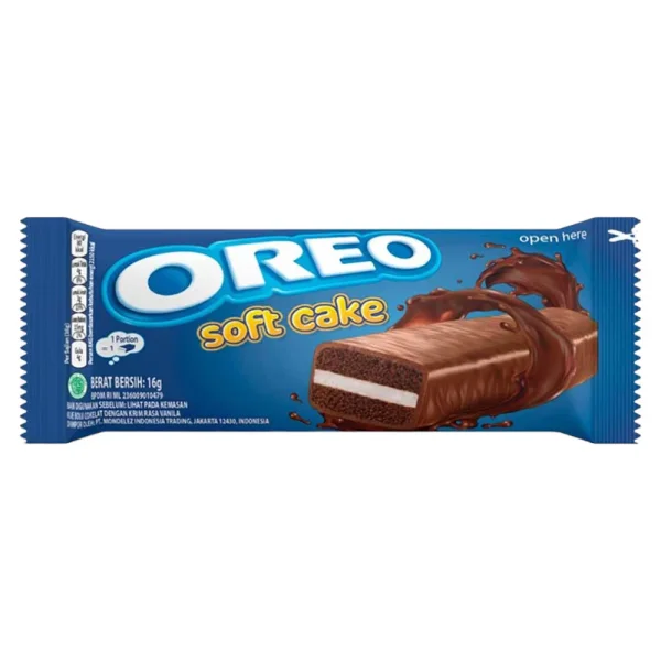 Кекс сендвіч Шоколадний Oreo Soft Cake mini Орео подвійний бісквіт з молочним кремом 16г - 1