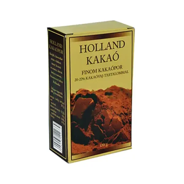 Какао порошок Голландський Holland Finom Kakaopor 20-22% Холланд кулінарний з вмістом какао-масла 20% Коробка 100г - 1