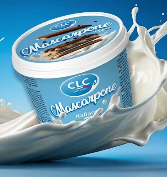 Сир крем Маскарпоне вершковий Італійський CLC Mascarpone Cream СЛС кулінарний десертний для Тірамісу Контейнер 500г - 1