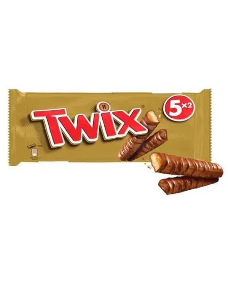 Набір Шоколадні батончики Twix II Double Caramel Miltipack Твікс молочний шоколад з карамеллю та Печивом 5шт 250г - 1