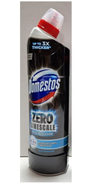 Засіб для чищення унітазів безХлору Domestos Zero Limescale Toilet Cleaner Aquamarine Доместос гель Зеро Антиналіт Аквамарин 750мл - 1