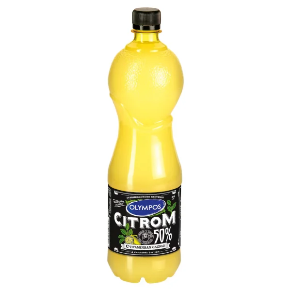 Сік лимонний концентрований Olympos Citrom Lemon Flavouring with 50% Lemon Juice Vitamin C Олімпос для Кулінарії 1000мл - 1
