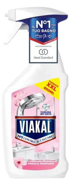 Спрей проти накипу та бруду Антибактеріальний Viakal Contro il Calcare Ambi Pur Fresco Profumo Віакал Свіжий аромат 800мл - 1