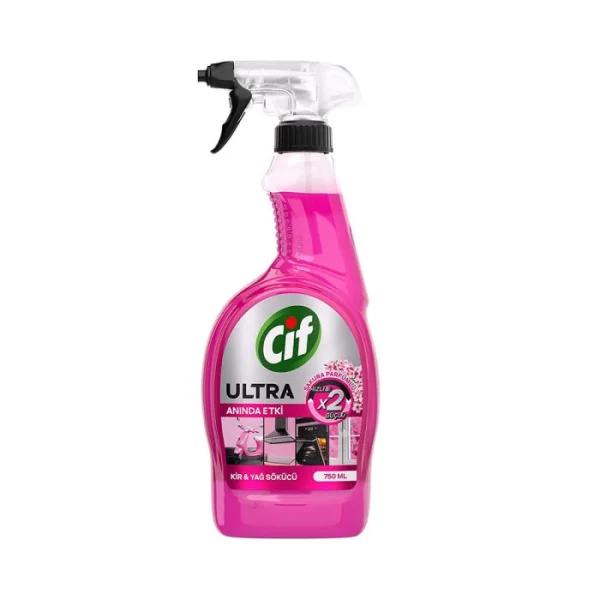 Універсальний знежирювач для кухні Cпрей Cif Ultra Sakura Parfume Сіф ультра аромат квіти Сакури 750мл - 1