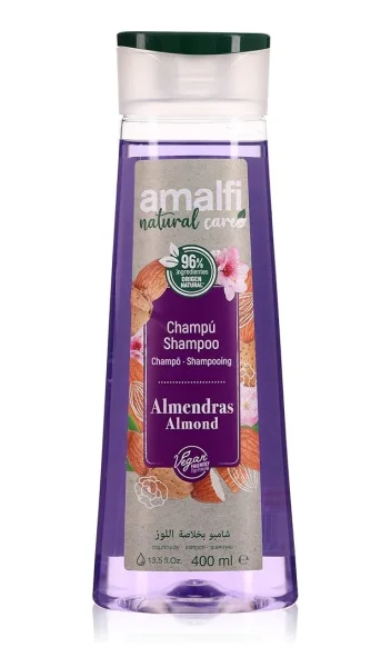 Шампунь для Волосся щоденний Amalfi Natural Care Almendras Almond 96% Origen Амалфі зволоження та блиск Мигдаль 400мл - 1