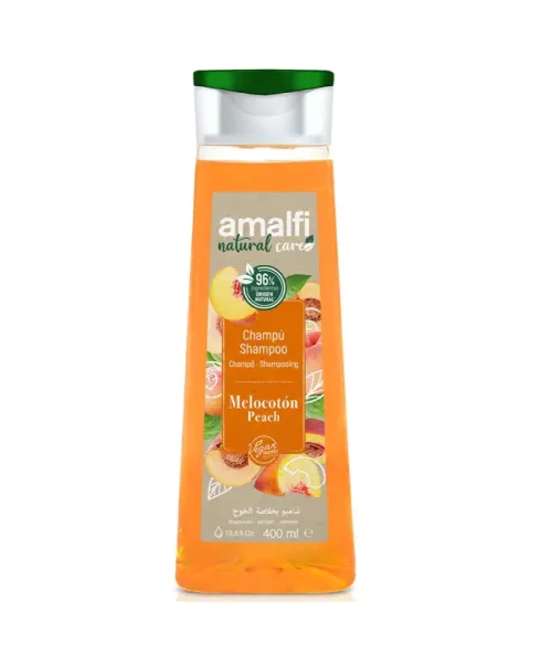 Шампунь для Волосся щоденний Amalfi Natural Care Melocoton Peach 96% Origen Амалфі зволоження та блиск Персик 400мл - 1