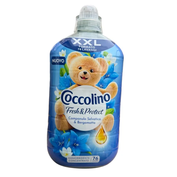 Ополіскувач для білизни Coccolino Fresh&Protect XXL Companula selvatica&Bergamot Коколіно Свіжість та захист 76прань 1750мл - 1