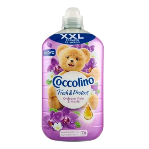 Ополіскувач Кондиціонер для білизни Coccolino Fresh&Protect XXL Orchidea Viola&Mirtilli Коколіно Свіжість Орхідея 76прань 1750мл - 1