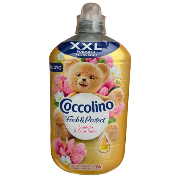 Ополіскувач Кондиціонер для білизни Coccolino Fresh&Protect XXL Sandalo&Caprifoglio Коколіно Свіжість Сандал 76прань 1750мл - 1